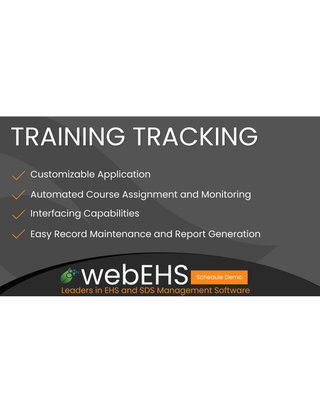 Simplify Employee Training: webEHS's Training Tracking Software