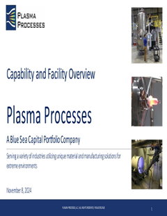 Plasma Capability and Facility Overview