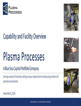 Plasma Capability and Facility Overview