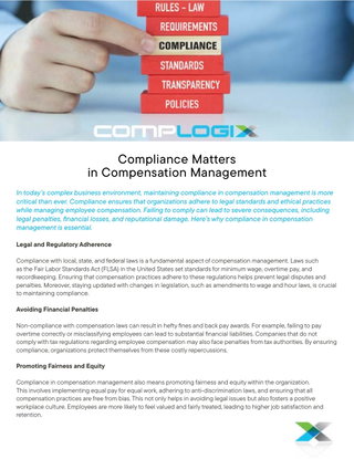 Compliance Matters in Compensation Management