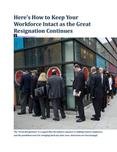 Here’s How to Keep Your Workforce Intact as the Great Resignation Continues