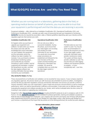 What IQ/OQ/PQ Services Are - and Why You Need Them