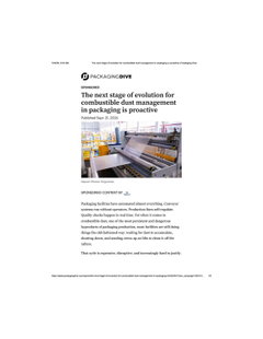 The next stage of evolution for combustible dust management in packaging is proactive.