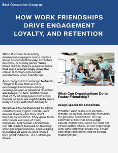How Work Friendships Drive Engagement Loyalty, and Retention