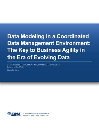 Analyst Report: Data Modeling in a Coordinated Data Mgmt. Environment: The Key to Business Agility