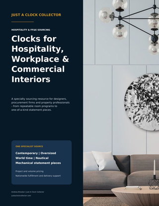 Hospitality & FF&E Clock Capabilities and Product Selection