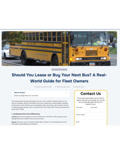 Should You Lease or Buy Your Next Bus? A Real-World Guide for Fleet Owners
