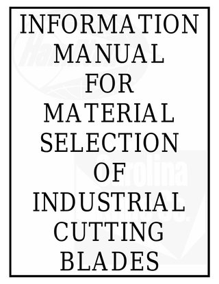 Material Selection Guide of Industrial Cutting Blades