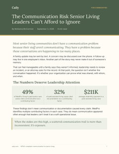 Communication Risk Senior Living Leaders can't Ignore