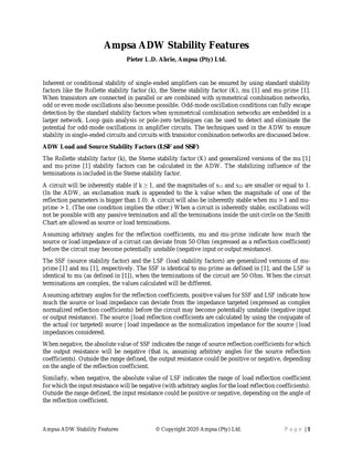 Ampsa ADW Stability Features