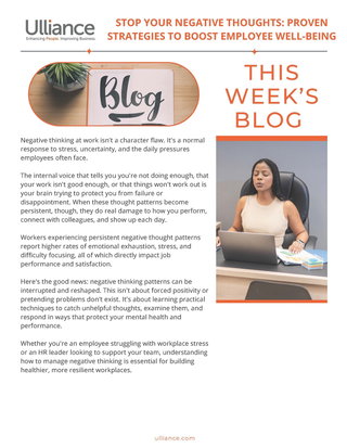 Stop Your Negative Thoughts Proven Strategies to Boost Employee Well-Being-