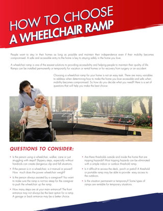 How to Choose a Wheelchair Ramp