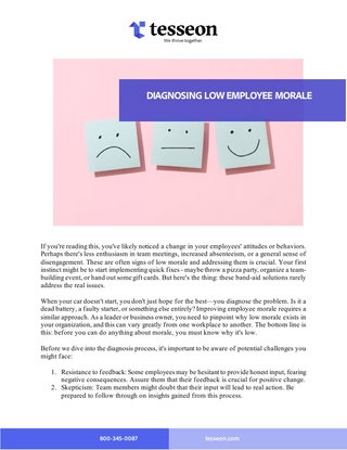 Diagnosing Low Employee Morale