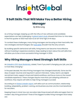 9 Soft Skills That Will Make You a Better Hiring Manager
