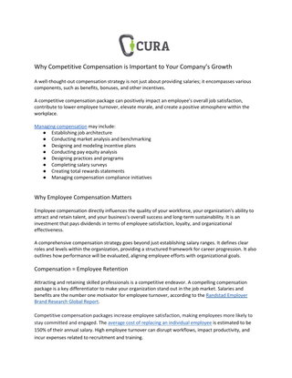 Why Competitive Compensation is Important to Your Company’s Growth