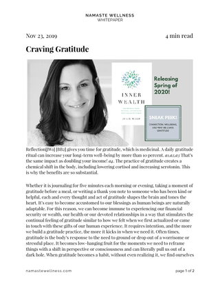 Medicinal Gratitude