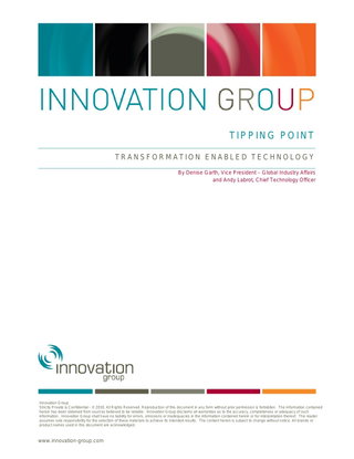 Tipping Point ... Transformation Enabled Technology