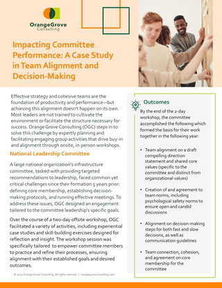 Impacting Committee Performance: A Case Study in Team Alignment and Decision-Making