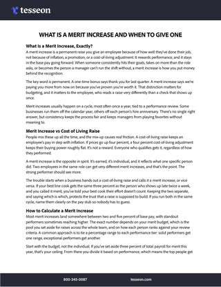 What Is a Merit Increase and When to Give One