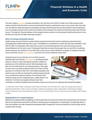 Federal Tax Season Extended to July 15th -- What That Means to Your Employees
