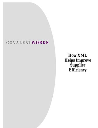 How XML Helps Improve Supplier Efficiency