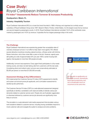 DeGarmo Case Study: Fit Index Assessments Reduce Turnover & Increases Productivity