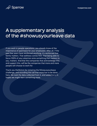 A supplementary analysis of the #showusyourleave data