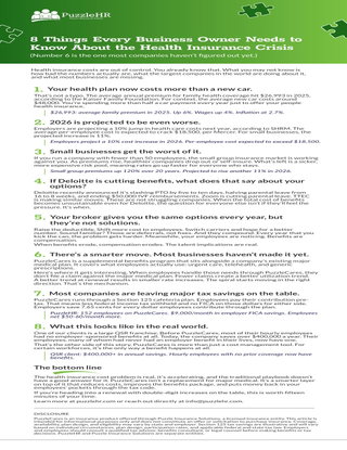8 Things Every Business Owner Needs to Know About the Health Insurance Crisis