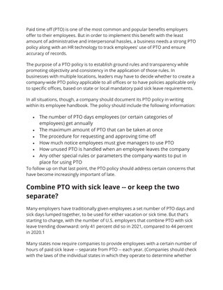 How to Create a PTO Policy
