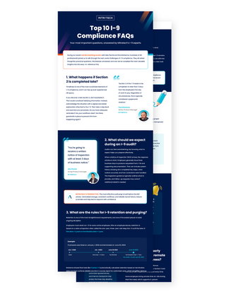 Top 10 I-9 Compliance FAQs