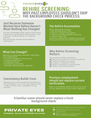 Rehire Screening:  Why Past Employees Shouldn't Skip the Background Check Process