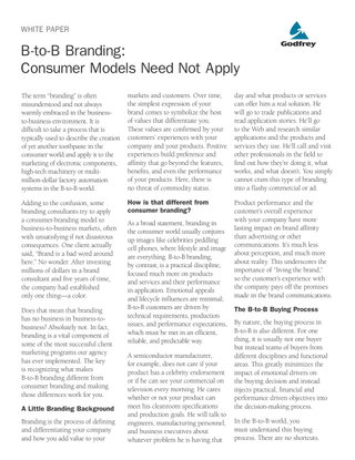 B2B Branding: Consumer Models Need Not Apply
