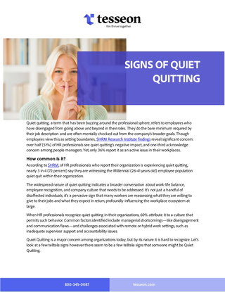 Signs of Quiet Quitting