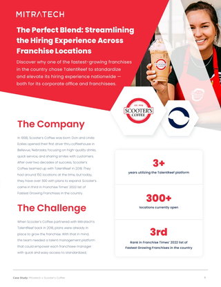 Streamlining the Hiring Experience Across Franchise Locations | The Scooter’s Coffee + TalentReef Story
