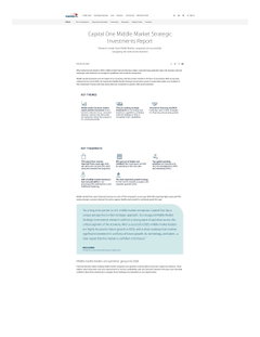 Capital One Middle Market Strategic Investments Report
