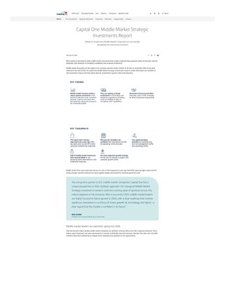 Capital One Middle Market Strategic Investments Report