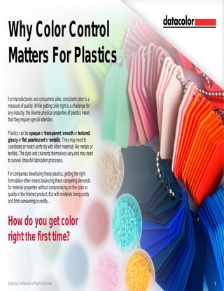 Why Color Control  Matters For Plastics
