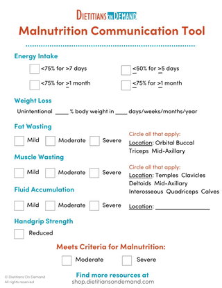 Malnutrition Communication Tool | Infographic
