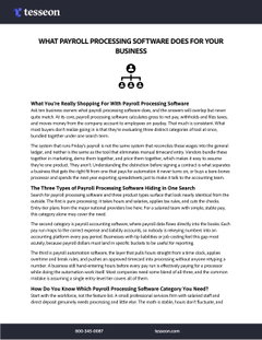 What Payroll Processing Software Does for Your Business