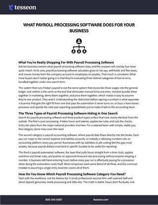What Payroll Processing Software Does for Your Business
