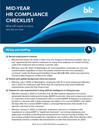 2026 Employment Law Compliance Checklist