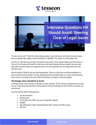 Illegal Questions to ask in an interview