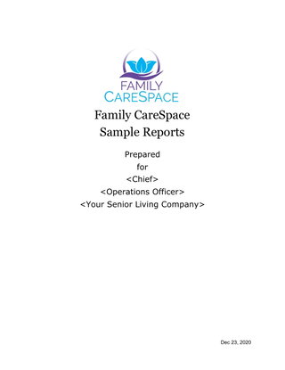 Family CareSpace Sample Reports