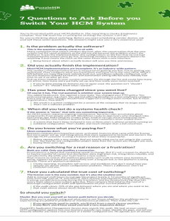 7 Questions to Ask Before You Switch Your HCM System