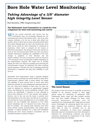 Bore Hole Water Level Monitoring