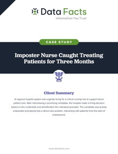 Imposter Nurse Caught Treating Patients for Three Months