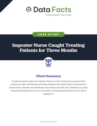 Imposter Nurse Caught Treating Patients for Three Months