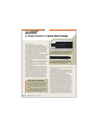 A Simple Solution to Quick Mold Change