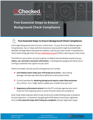 Five Essential Steps to Ensure Background Check Compliance