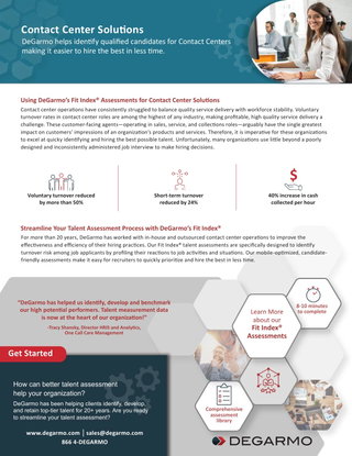 DeGarmo's Contact Center Industry Solutions